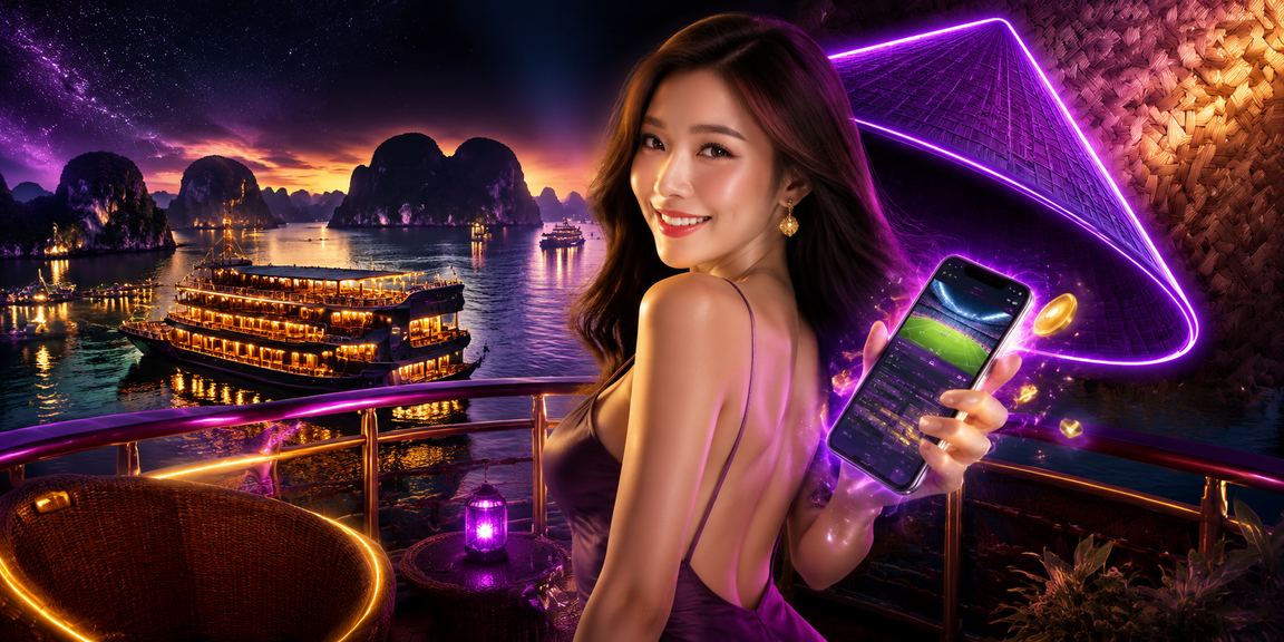 Người dùng Hạ Long trải nghiệm casino trên điện thoại với nón lá truyền thống